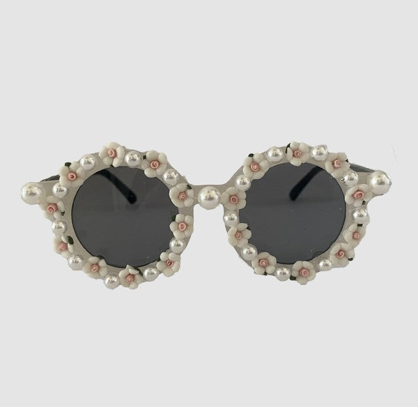Handmade Kids Floral Pearl Sunglasses G0201