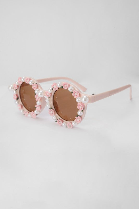 Handmade Kids Floral Pearl Sunglasses G0201