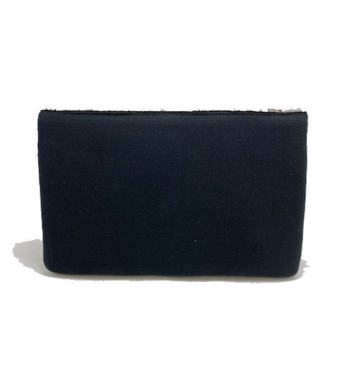 Hematite Patterned Beaded Clutch LAC-SS-478