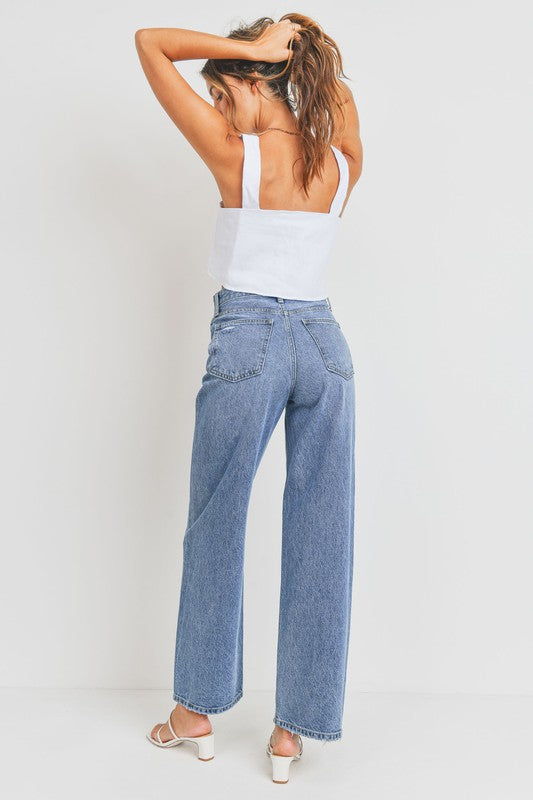 HIGH WAISTED SKATER JEANS