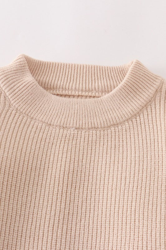 Beige round neck sweater