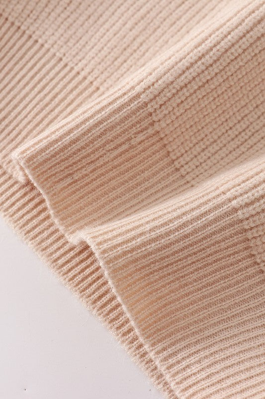 Beige round neck sweater