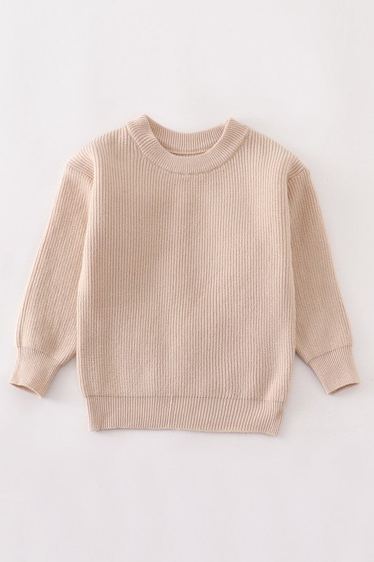 Beige round neck sweater