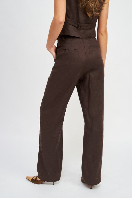 HIGH WAIST STRAIGHT LEG TROUSERS