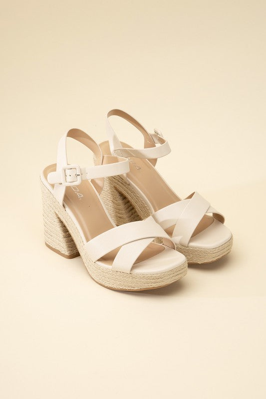 NOBLE-S ESPADRILLE SANDAL HEELS
