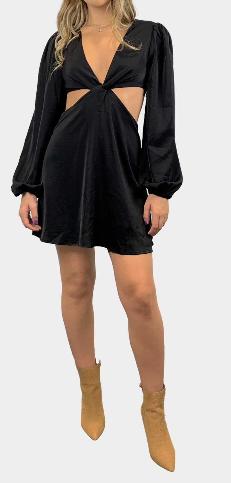 Black Cutout Mini Dress