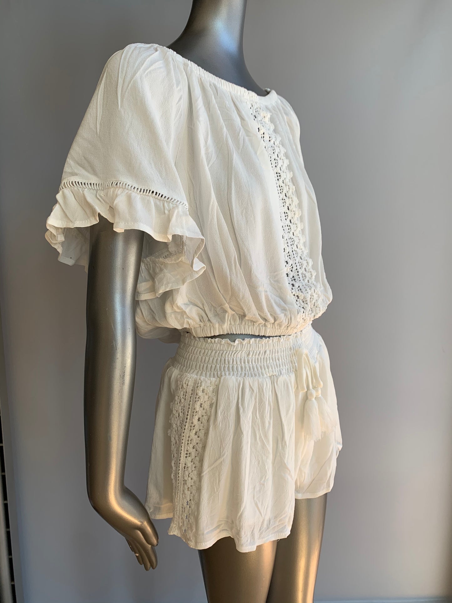 Flowy embroidered crop top