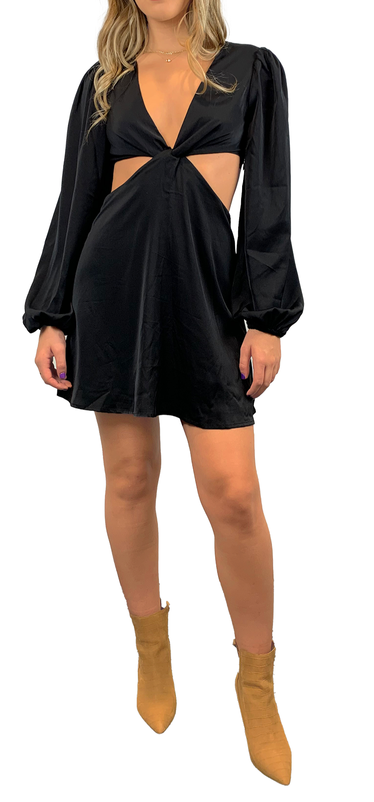 Black Cutout Mini Dress