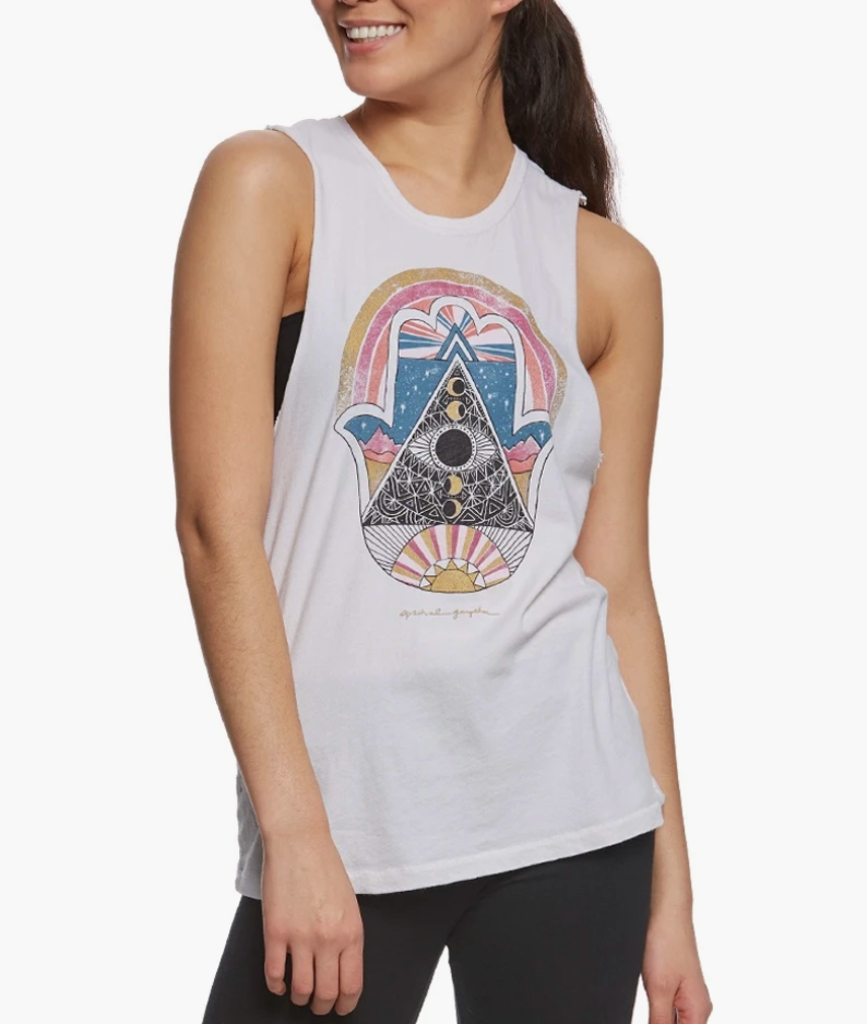 Hamsa Night Rocker Yoga Tank Top