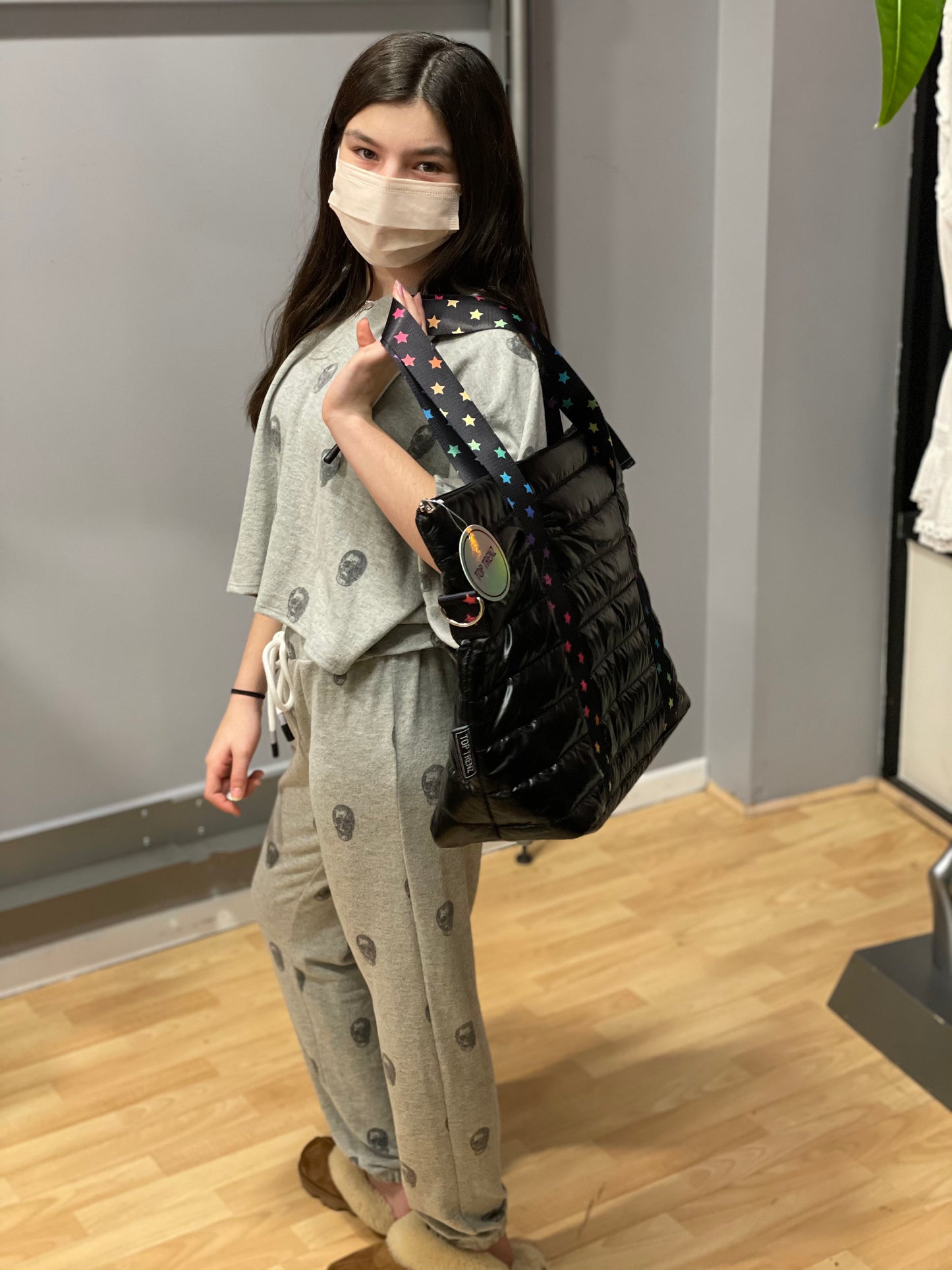 Skull sweatpants hacci material