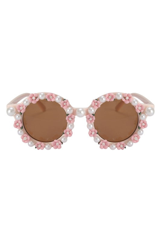 Handmade Kids Floral Pearl Sunglasses G0201