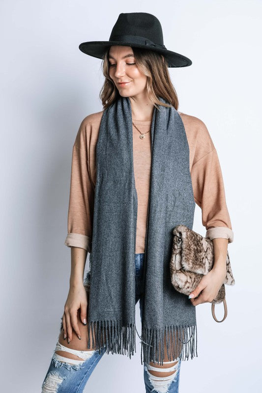 CASHMERE FEEL WINTER LONG SCARF