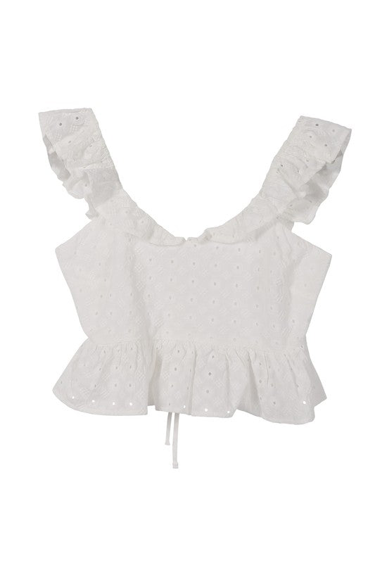 SL ruffled top with flare