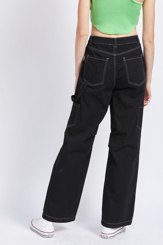 HIGH RISE FIT CARGO PANTS