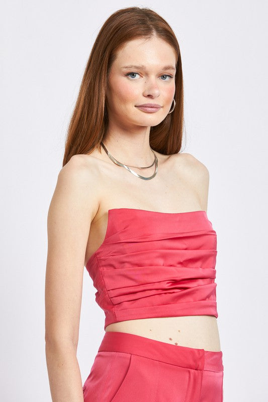 RUCHED TUBE TOP