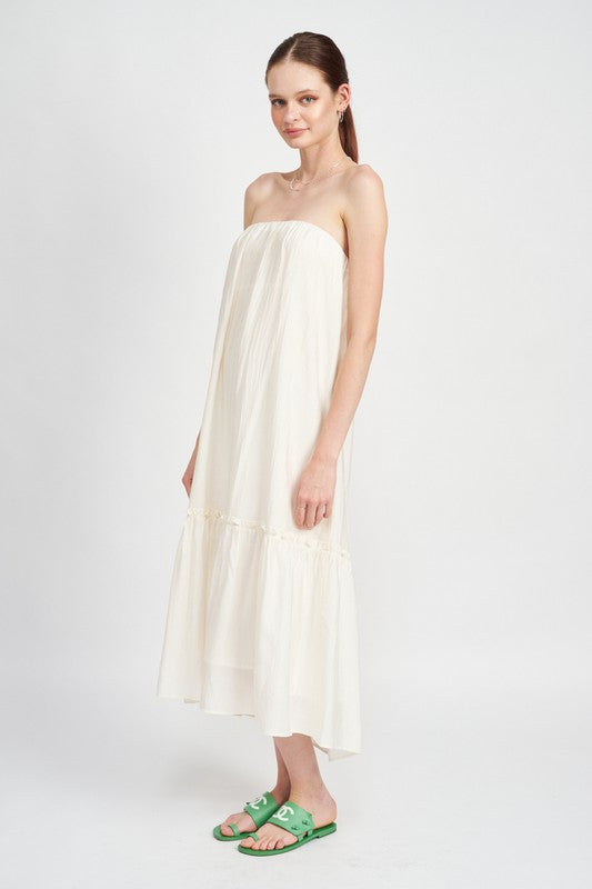 STRAPLESS TIERED MAXI DRESS – Bluetique STRAPLESS TIERED MAXI DRESS – Bluetique