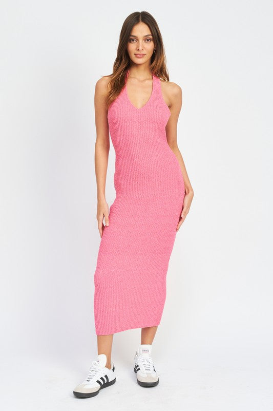 HALTER NECK BODYCON MIDI DRESS Bluetique HALTER NECK BODYCON MIDI DRESS Bluetique