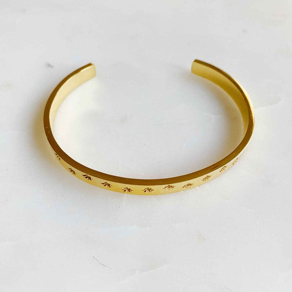 Milky Way Open Bangle Bracelet