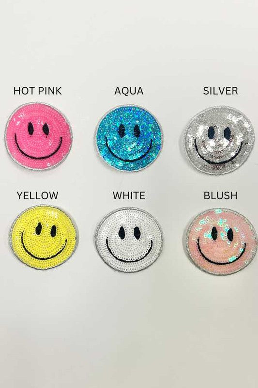 SUMMER SMILEY FACE PATCH TWO TONE TRUCKER HAT