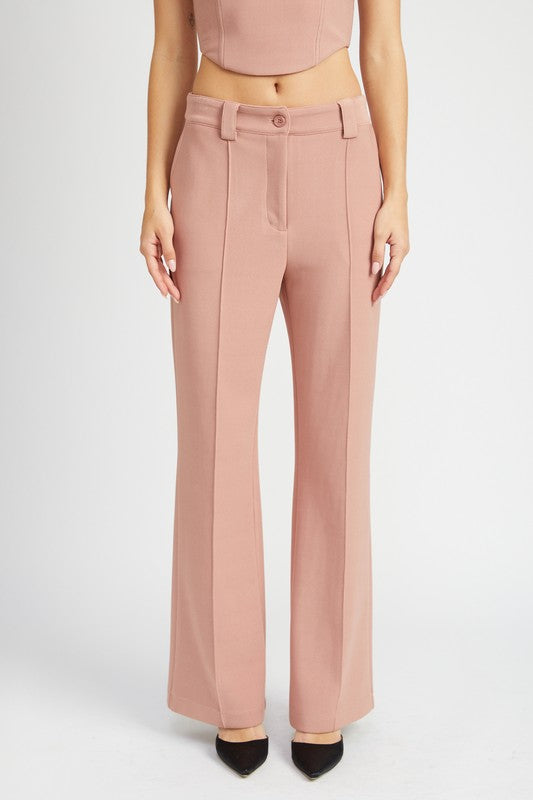 FRONT SEAM PANTS WITH SINGLE POCKET