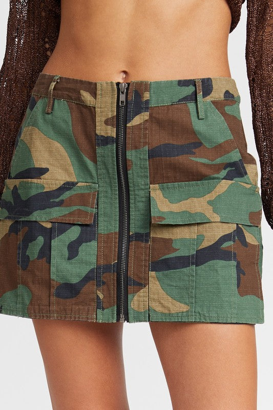 Camouflage skirt short hotsell