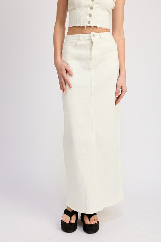 MAXI PENCIL SKIRT WITH BACK SLIT