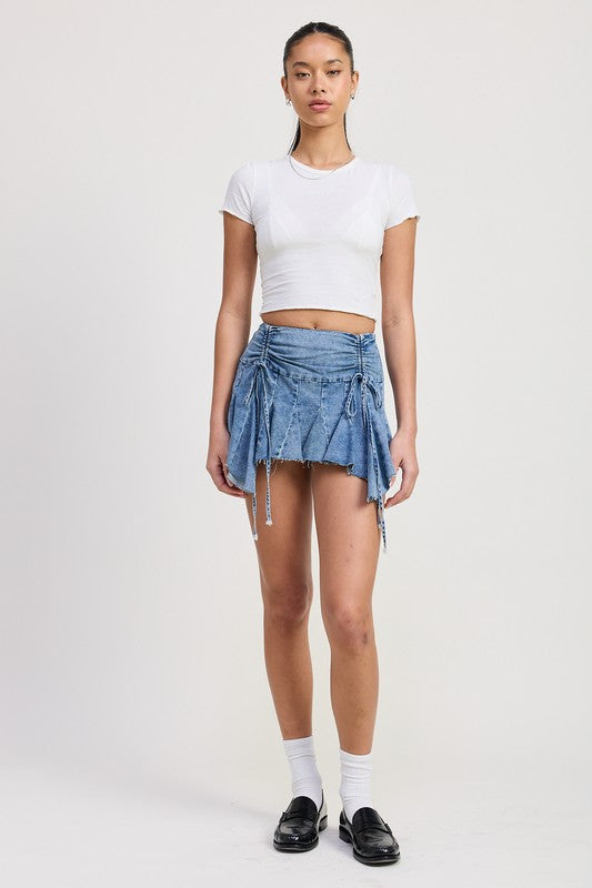 RUFFLE MINI SKIRT