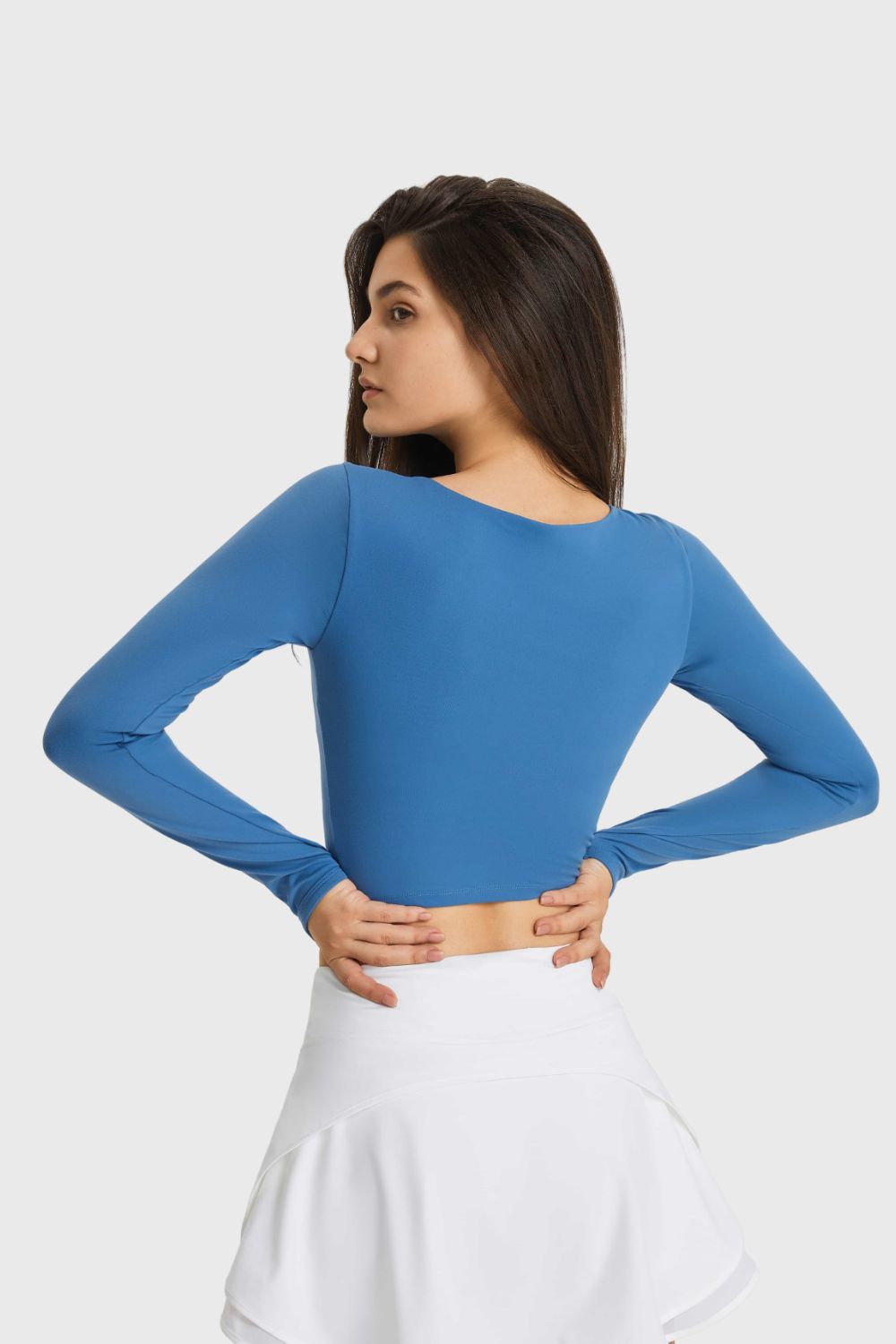 Cutout Long Sleeve Cropped Top *Online Exclusive*