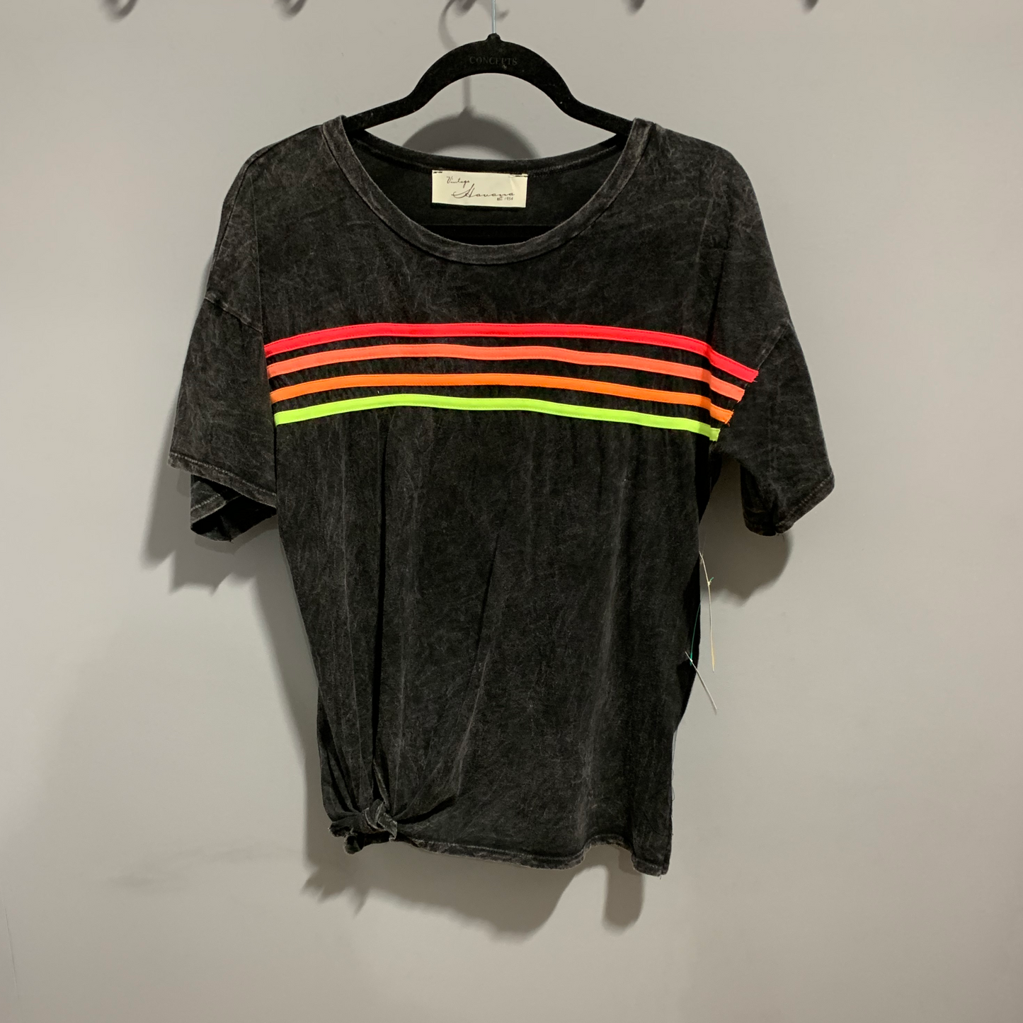 Neon Striped Short Sleeve T-Shirt