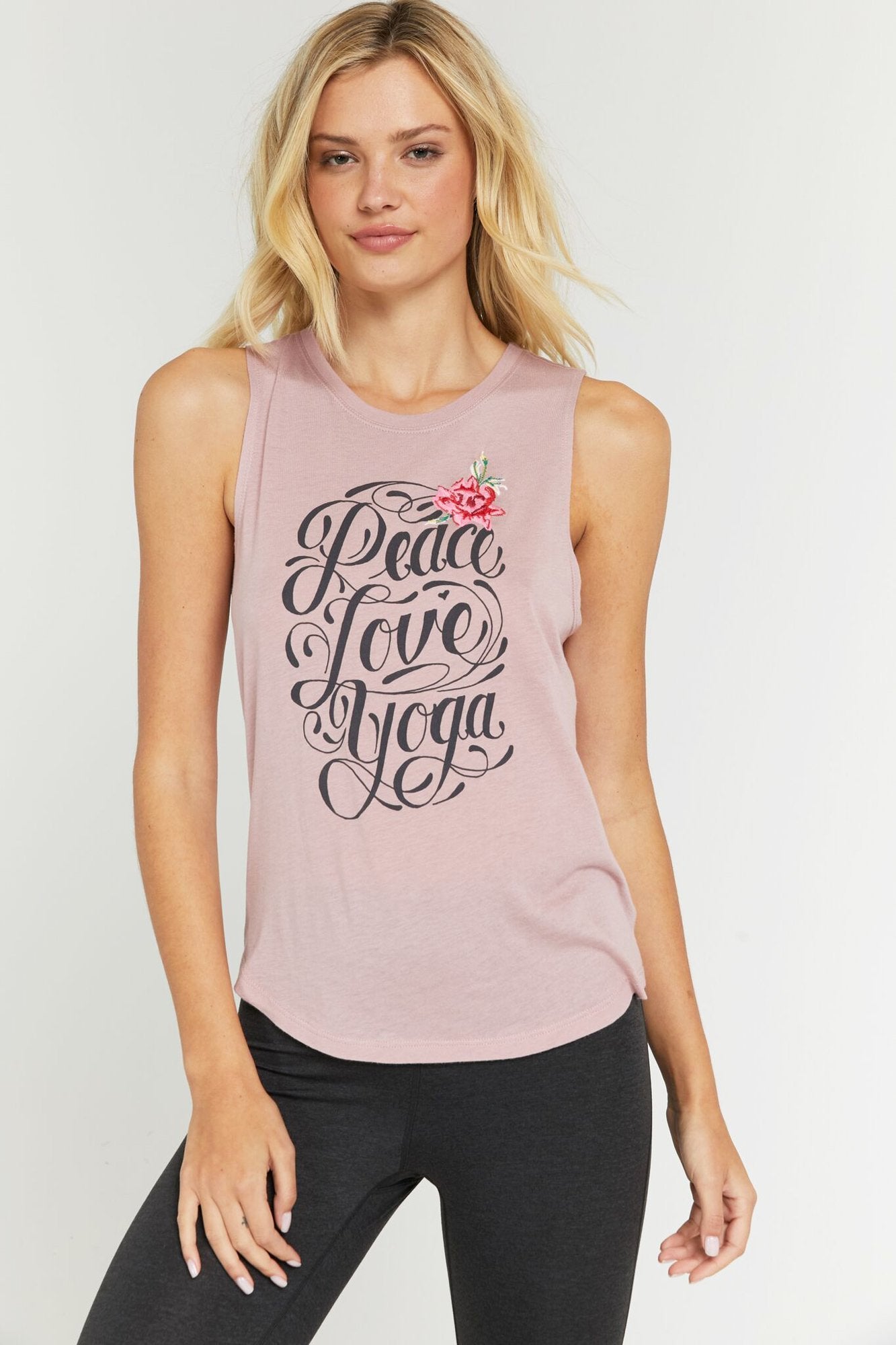 Peace Love Yoga Muscle Tank